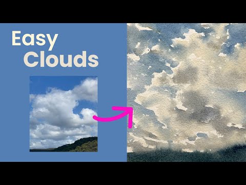 My top 3 tips for Clouds in watercolour - beginner step by step