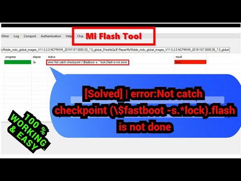 [Solved] | error:Not catch checkpoint (\$fastboot -s.*lock).flash is not done | Easy | 100 % WORKING