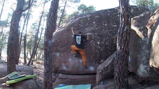 Video thumbnail of Trata de arrancarlo, 6a+. Albarracín