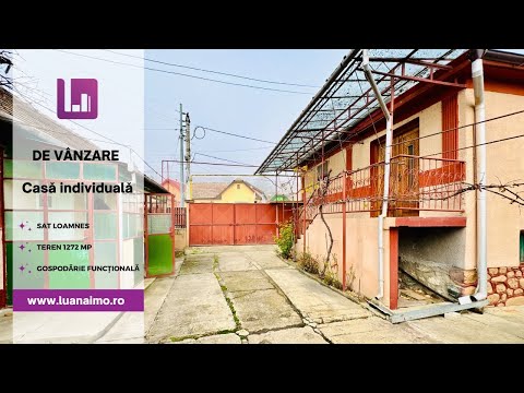 Casa individuala in Loamnes | jud Sibiu | teren 1272 mp | gospodarie completa — Video