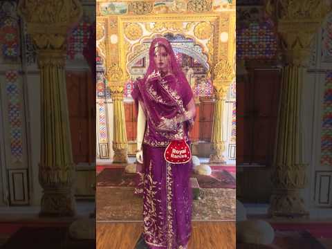 Wine colour combination Beautiful poshak with hand work at royal Ranisa official vidhyadhar nagar ￼