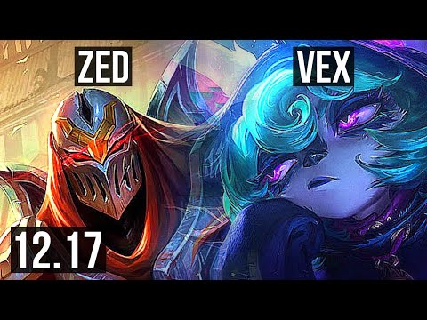 ZED vs VEX (MID) | Quadra, 8 solo kills, 1100+ games, 1.4M mastery, Legendary | EUW Master | 12.17
