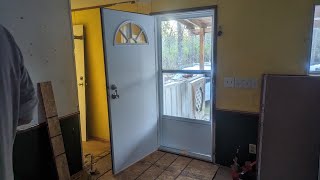 20 minute front door install on mobile home turns into hours of work.