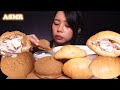 ASMR Rotiboy Coffee Bun SALT BREAD With Boba ICE CREAM Eating Sounds