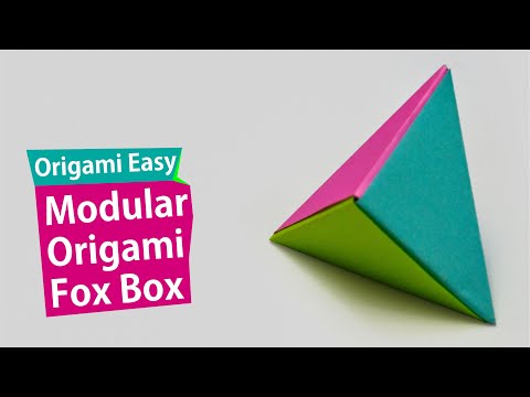 Tutorial Modular Origami Box with Fox - DIY - Easy Origami in 3 Minutes
