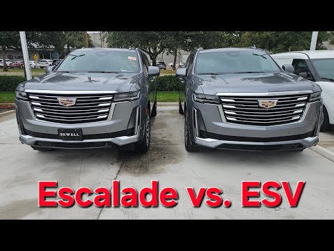2022 Cadillac Escalade vs. 2022 Cadillac Escalade ESV