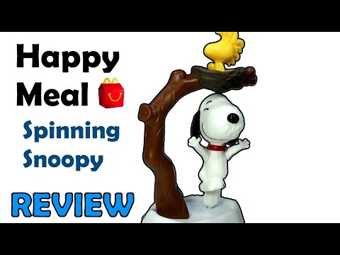 McDonalds Spinning Snoopy Peanuts Movie Happy Meal Toy Review 2015