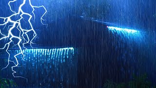 Stormy night with torrential rain and big thunder ⚡⛈ Storm sounds to sleep