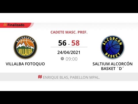 Cadete masc D VILLALBA FOTOQUO - ALCORCON BASKET