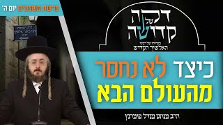 הרב מנחם מנדל פומרנץ | דקה של רבינו האלשיך הקדוש - יום ה' פרשת משפטים • כיצד לא נחסר מהעולם הבא •
