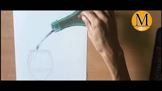 Download lagu Menggambar Gelas dan Botol Menggunakan Teknik dusel | pastel diatas kertas | Still Life mp3