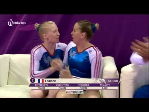 Marine Jurbert & Joelle Vallez - France - European Games - Synchronized Final