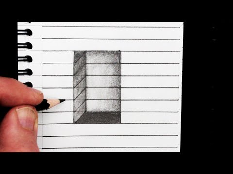 How to Draw a 3D Hole on Line Paper: Easy Trick Art