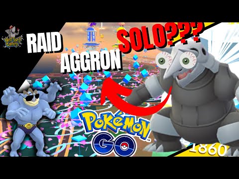 AGGRON: Solando RAID level 3 #POKÉMONGO