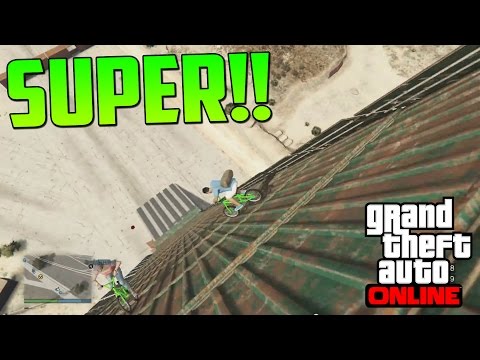 LA SUPER MEGA RAMPA HIPER  EMPINADA!! - Gameplay GTA 5 Online Funny Moments (Carrera GTA V PS4)