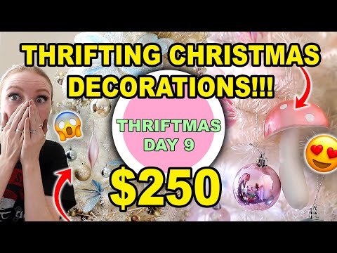從舊貨市場淘聖誕裝飾品，並用它們裝飾我的房子！！！聖誕節第 9 天 (THRIFT SHOPPING FOR CHRISTMAS DECORATION & DECORATING MY HOUSE WITH THEM!!! THRIFTMAS DAY 9)
