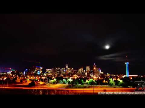 Downtown Denver Time-lapse Video of a Storm Cloud with Lightning and the Full Moon Rising