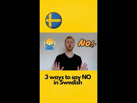 3 ways to say NO in #swedish