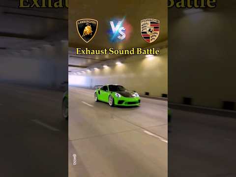 Lamborghini VS Porsche, Lamborghini Aventador VS Porsche 911 turbo S exhaust sound in tunnel