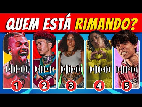 🕺 ADIVINHE QUEM ESTÁ RIMANDO 🎤🎶 | BATALHA DE RIMA | DESAFIO MUSICAL #1