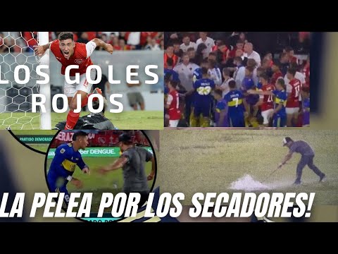 Independiente 2-2 Boca Copa de la Liga 2022 fecha 4 Pelea x los secadores!