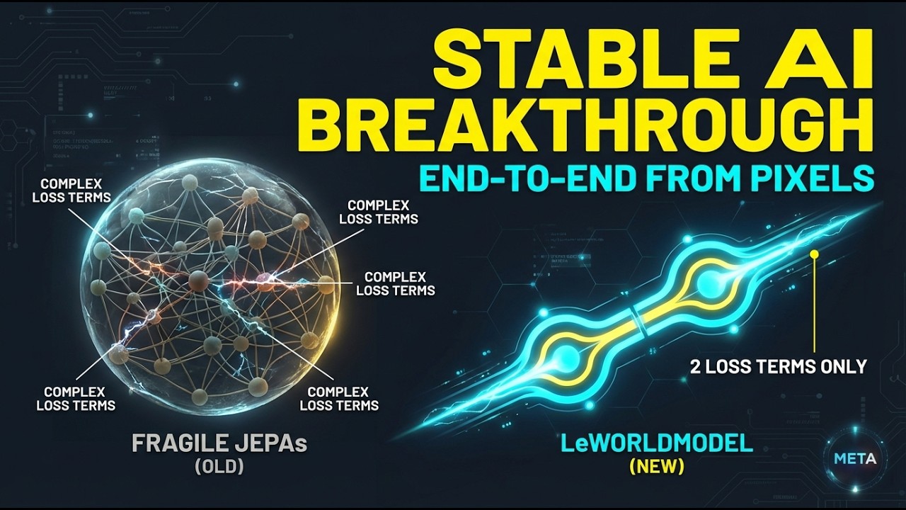 LeWorldModel: Stable End-to-End JEPA Training from Raw Pixels