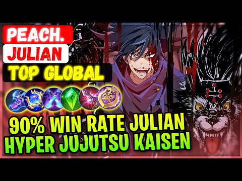 90% Win Rate Julian, Hyper Carry Jujutsu Kaisen [ Top Global Julian ] Peach. - Mobile Legends Build