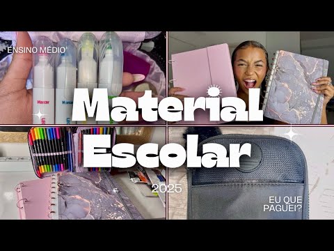 OPENING MY SCHOOL SUPPLIES 2025 💗📚(organization + details) | Bia Amaral