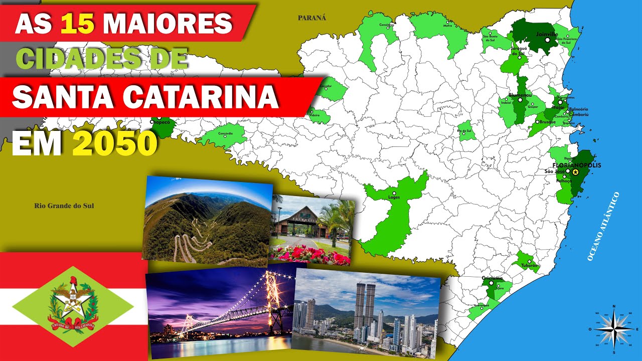As 15 Maiores Cidades de Santa Catarina em 2050