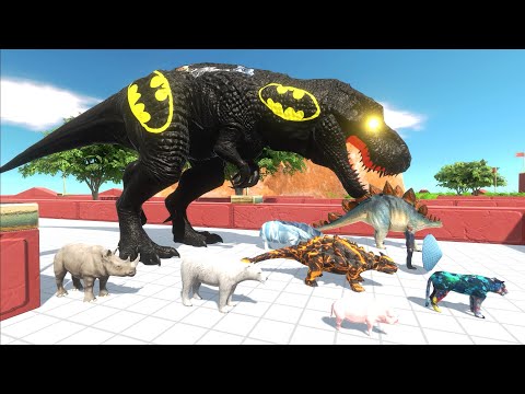 ESCAPE FROM BATMAN T REX - Animal Revolt Battle Simulator