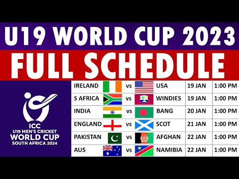 ICC Under 19 World Cup 2024 Full Schedule: Dates, venues and timings; all you need to know.