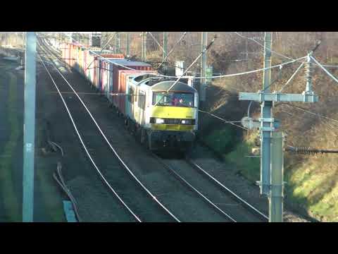 Railway videos 90008+007'sb 4M83'Coatbridge Crewe Basford Hall liner