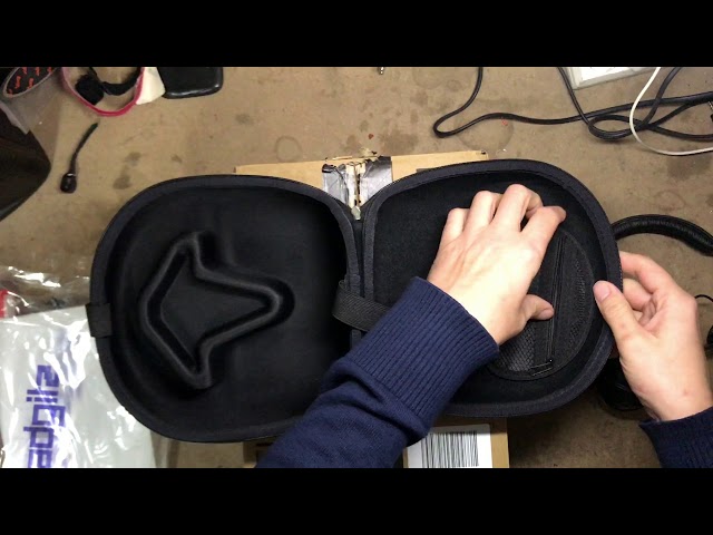 Vídeo relacionado con Funda rígida de Almacenamiento para Auriculares de Audio, Funda de Transporte a Prueba de Golpes de EVA para Cascos circumaurales, compacta y Ligera con Bolsillo de Red Interior-Color Degradado