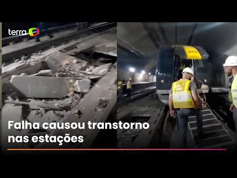 Videos show the damage after a train derailed on the São Paulo Metro's Yellow Line 4.