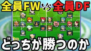 【衝撃】全員FWイレブンと全員DFどちらが強いか検証してみた結果…【イナズマイレブンGOストライカーズ2013/イナスト2013】