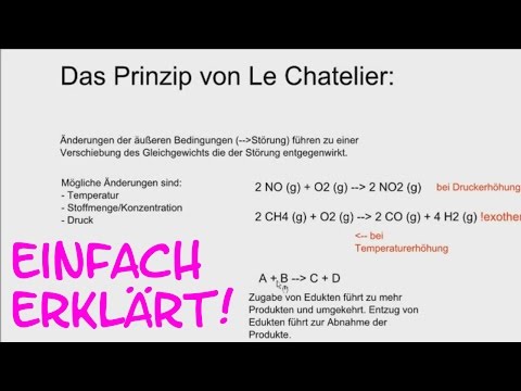Chemie: Das Prinzip von Le Chatelier - Erklärung Nachhilfe Tutorial [HD] German Deutsch