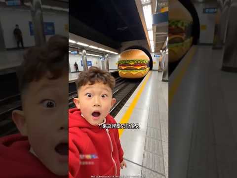 Burger 🍔 Train 🚆?#cat #cute #funnycats #catcartoon#fyp #shorts