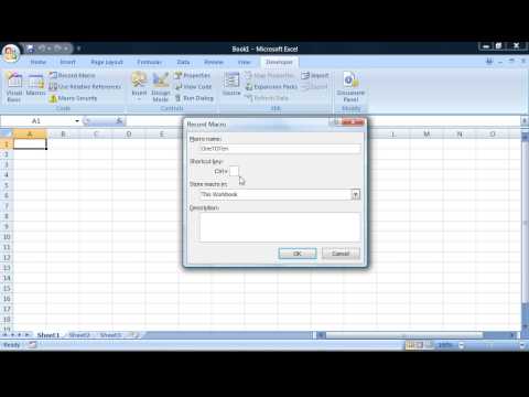 comment demarrer vba excel 2007