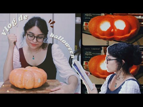 Vlog de Leitura | Lendo "A Assombração da Casa da Colina", Abóbora de Halloween e Panquecas 🎃