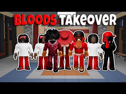 Taking Over As YN Blood Members In Roblox Fight In A School
