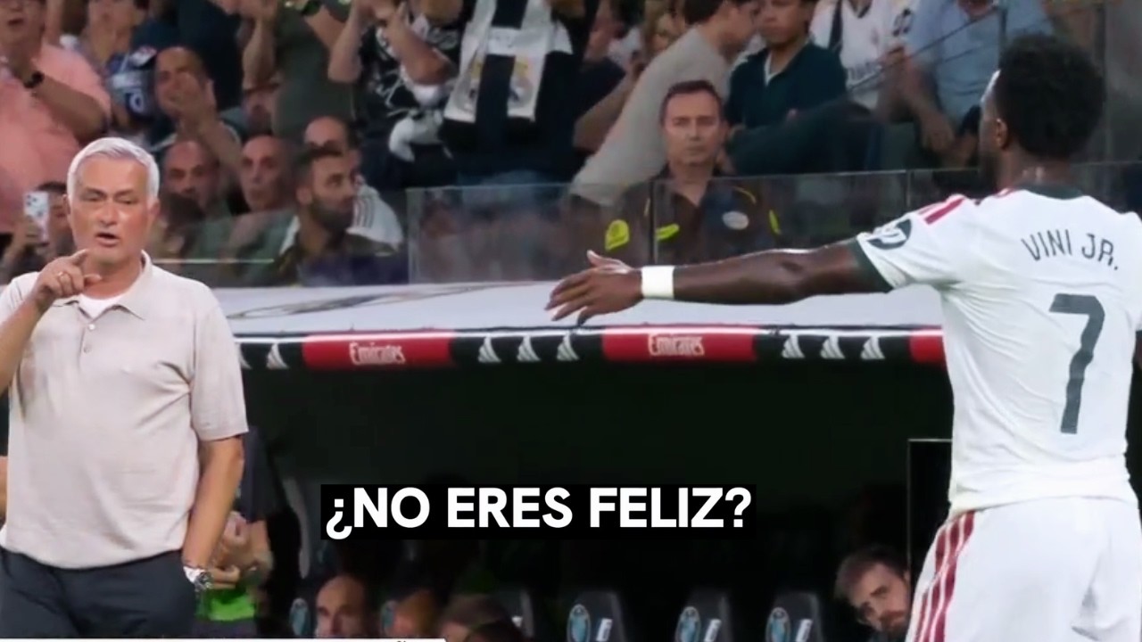 Este momento entre Vinicius y Mourinho
