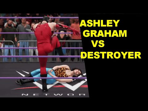 WWE 2K18 Ashley Graham vs Destroyer - Mixed Extreme Knockout Match
