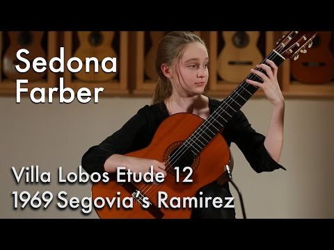 Villa Lobos Etude 12 - Sedona Farber plays 1969 Ramirez (ex Segovia)