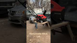 Homemade Hitch Lift (Easy way to lift something heavy into back of pickup) #diy #save your back