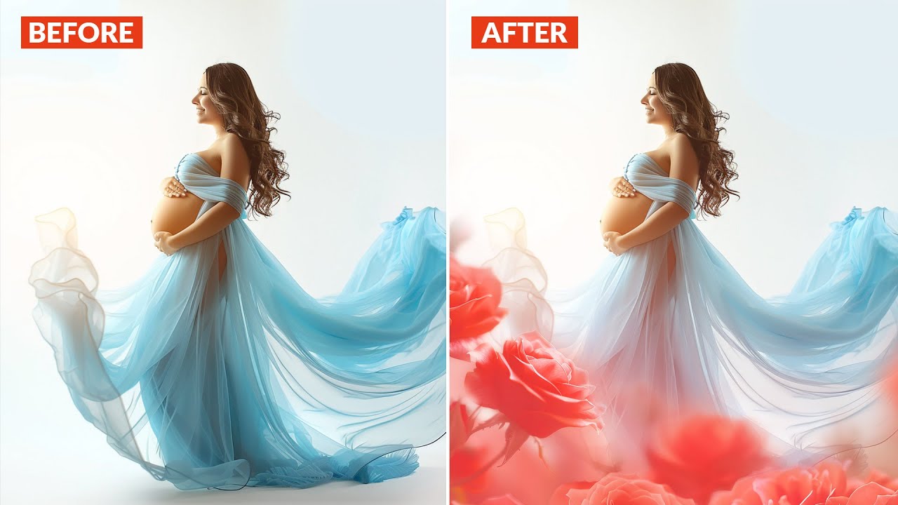 How to use flower overlays in Photos | Transparent PNG | Free