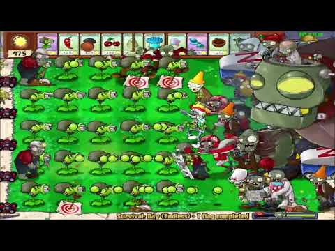 999 Gatling-Pea Vs Dr. Zomboss Vs Every Zombie (plants vs zombies spawn zombies unlimited sun-free)