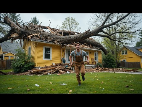 Gefährliche Unfälle: Tödliche Fehler beim Fällen von Bäumen | Katastrophale Stürze auf Häuser !