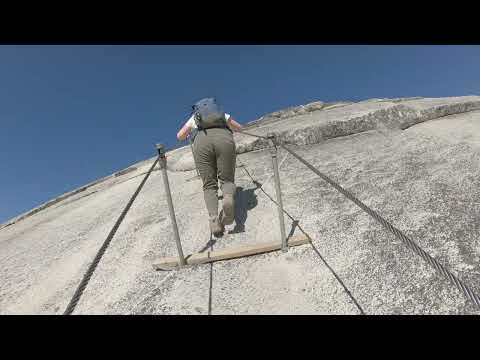 Half Dome Cables GoPro Her06 Head Camera #halfdomecables #yosemite #hiking