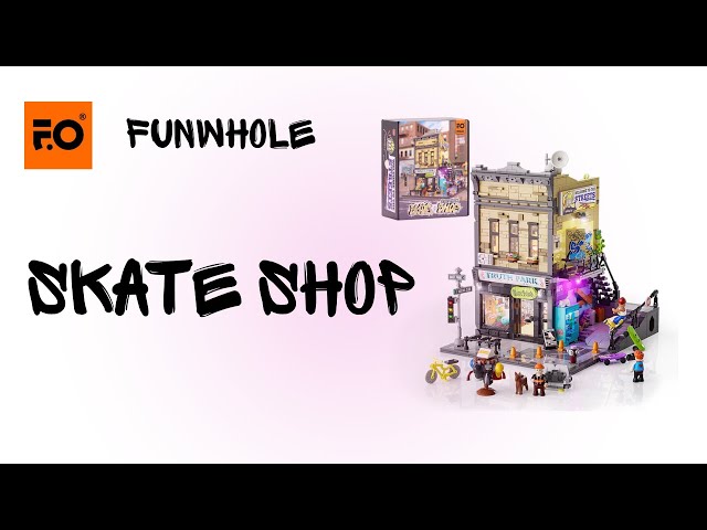 Vídeo relacionado con FUNWHOLE Tienda de Patinetas Set de Construcción con Luz - Colección Street Fusion City, Kit de Construcción Modular con Luces LED, 1573 Piezas para Adultos y Adolescentes
