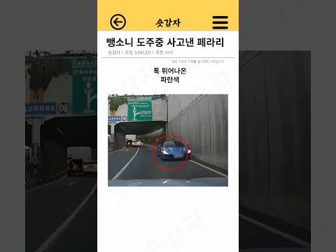 뺑소니 도주중 사고낸 페라리